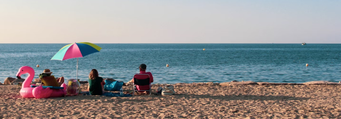 Family at the beach